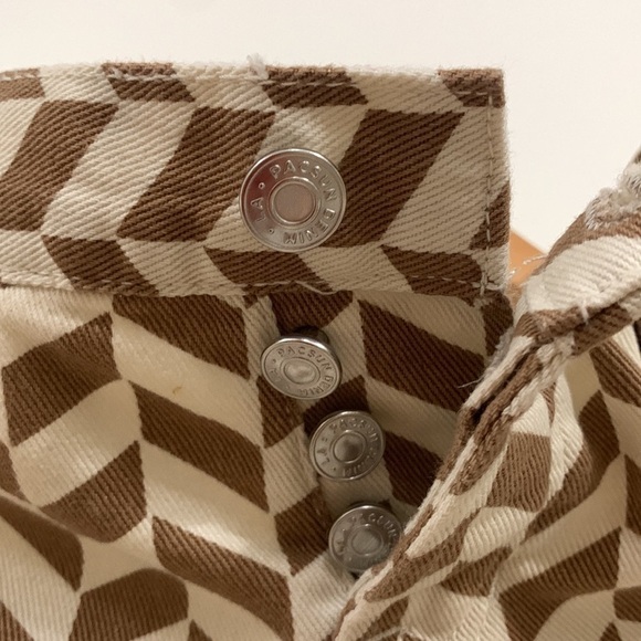 NWT PacSun Brown Chevron Low Rise Straight Leg Jeans size 24 - Picture 7 of 11